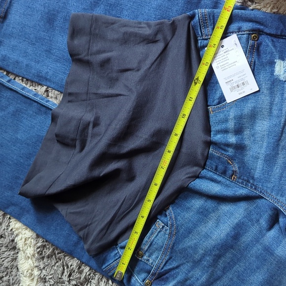 NWT Sonoma Full-Coverage Belly Band Bootcut Denim Dark Jeans Size 6-Maternity - Picture 7 of 9